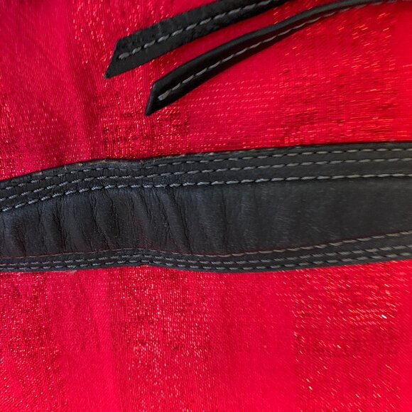 Coach Handbag in Black with Leather Trim and Light Blue Lining - Picture 11 of 15